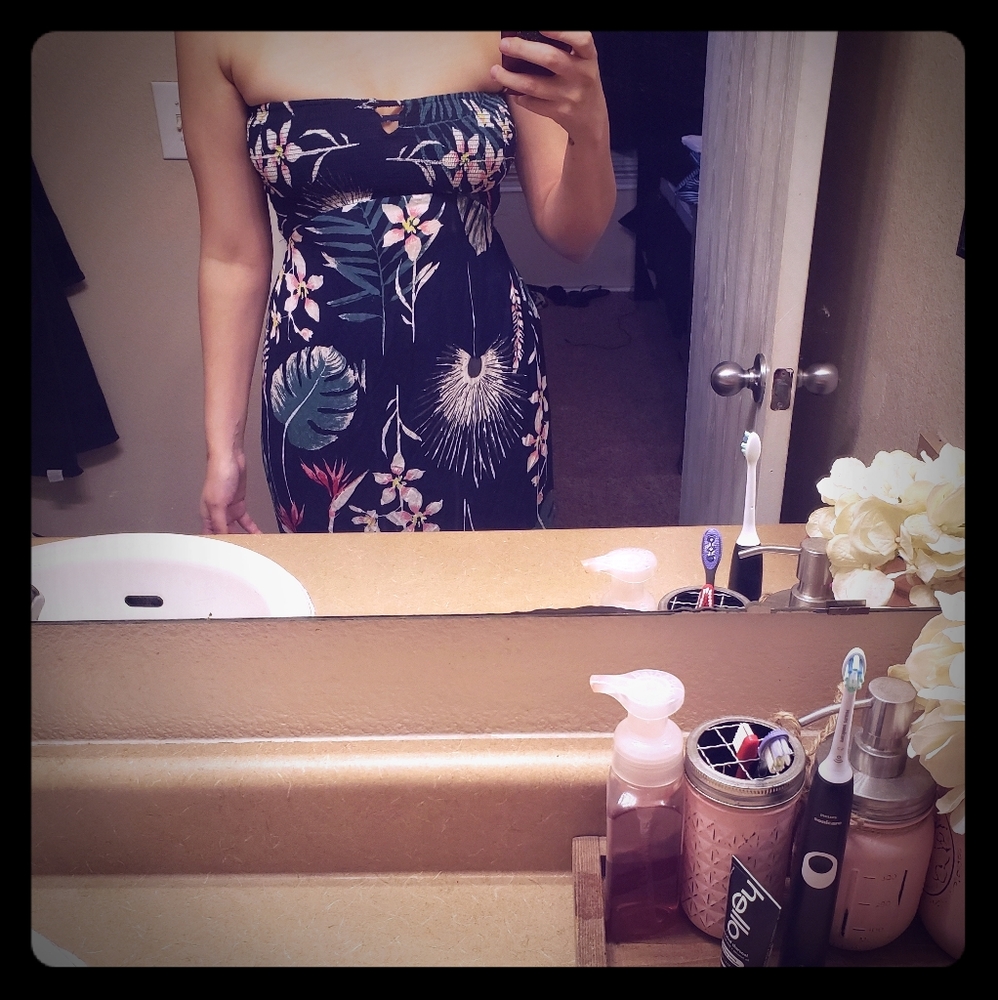 Floral Tube Top Maxi Dress